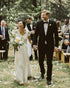 New A-Line V-Neck Short Sleeve Sweep Train Open Back Chiffon Beach Wedding Dress with Lace